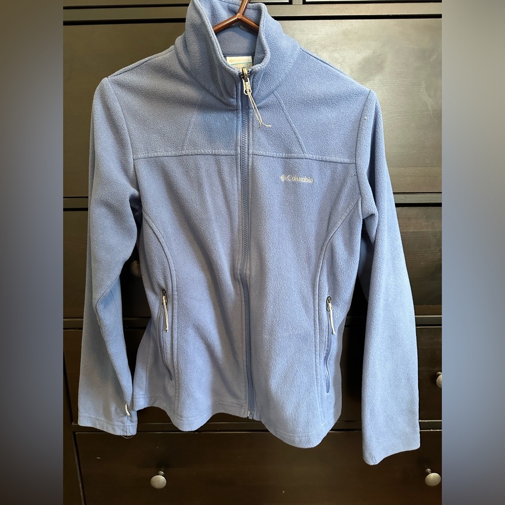 Columbia Periwinkle Fleece Jacket Full Zip Girls Size M
